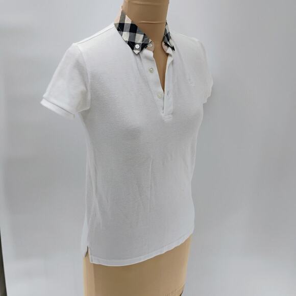 BURBERRY Polo size 12y young girls polo T-shirt Burberry logo pattern print - Picture 13 of 15